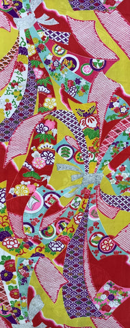 7565: 1930s-50 Ornate Noshi Silk, 46"
