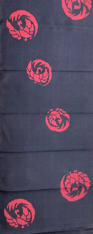 7932: 1950s Japan Meisen Silk,cranes 61inches