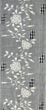 7938: 1960s Gray White FLoral Yukata fabric 55 inches