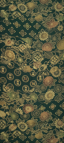 6802: 1980s Japanese kimono silk, long