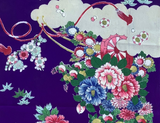 7945: royal flower cart  clouds closeup