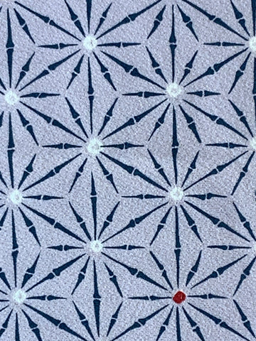 8093:1960s Japan Kimono SIlk, AsaNoHa extra closeup