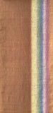 8151: 1980s textured Nishijin silk woven fabric, long view, predominantly warm brown on the left, with narrow vertical rainbow-coloredbokashi running down the right side.