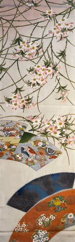 7601:1960s Japan Chirimen Silk, 45inches