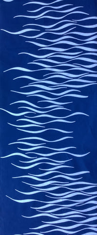 7940: 1980s yukata fabric,1 yard, waves