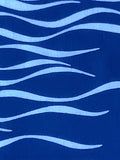 7940: 1980s yukata fabric, waves closeup