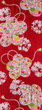 80561: 1930s Japan Decorative Silk, 50in. floral decorated pinwheels, floral orbs