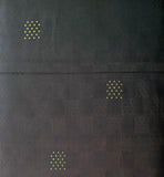 8066: 1960s Japan silk fabric, midrnage closeup of metllic threads accent dotted squares