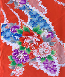 8070: 1980s Furisode Silk Piece deadstock, mid to bottom of clusters