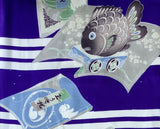 8084: 1960s silk from boys ceremonial kimono fabic, tai, books