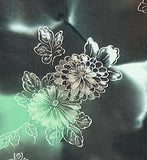 8096: 1980s Japan Kimono Silk, mums  closeup4
