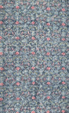 81112: 1980s Japanese Tsumugi (Pongee)Silk, Arai-Hari 41in.PcGeometric Lattice Trellis Floral