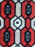 81272: 1930s Meisen Silk, Geometric Hex Grid closeup1