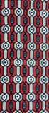 81271: 1930s Meisen Silk, Geometric Hex Grid, 59inches view