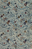 81412: 1920s-1930s Japanese Chirimen Silk Kimono Fabric,AraiHari,.Komon. Mums, Other Motifs- Bottom Half view