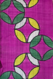 8156: middle closeup, 1930s Japan Meisen Silk,  ahippo overlap orbs with 4pt star figures, Art-Deco influences