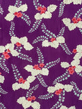 7468:1950s Japan Kimono Silk, Aoi,middle