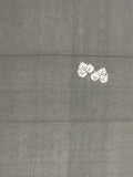 7494: 1960s Sheer Black Kimono Silk, silver