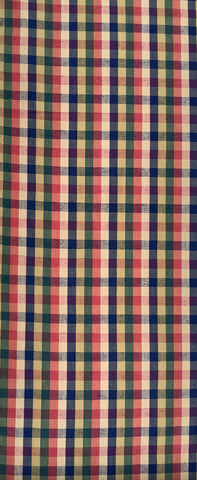 7509: 1970s plaid yukata cotton, 55 inches