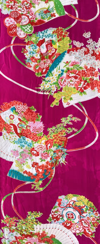 7525:1930s Girls Kimono Silk, long view