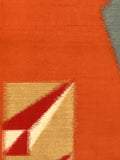7581: 1950s Meisen Silk, abstract,close2