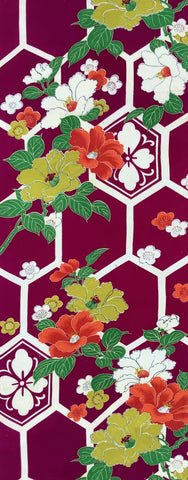 7594: 1930s Silk Kimono Fabric, long view