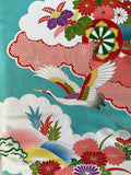 7723- crane in flight, flower cart4