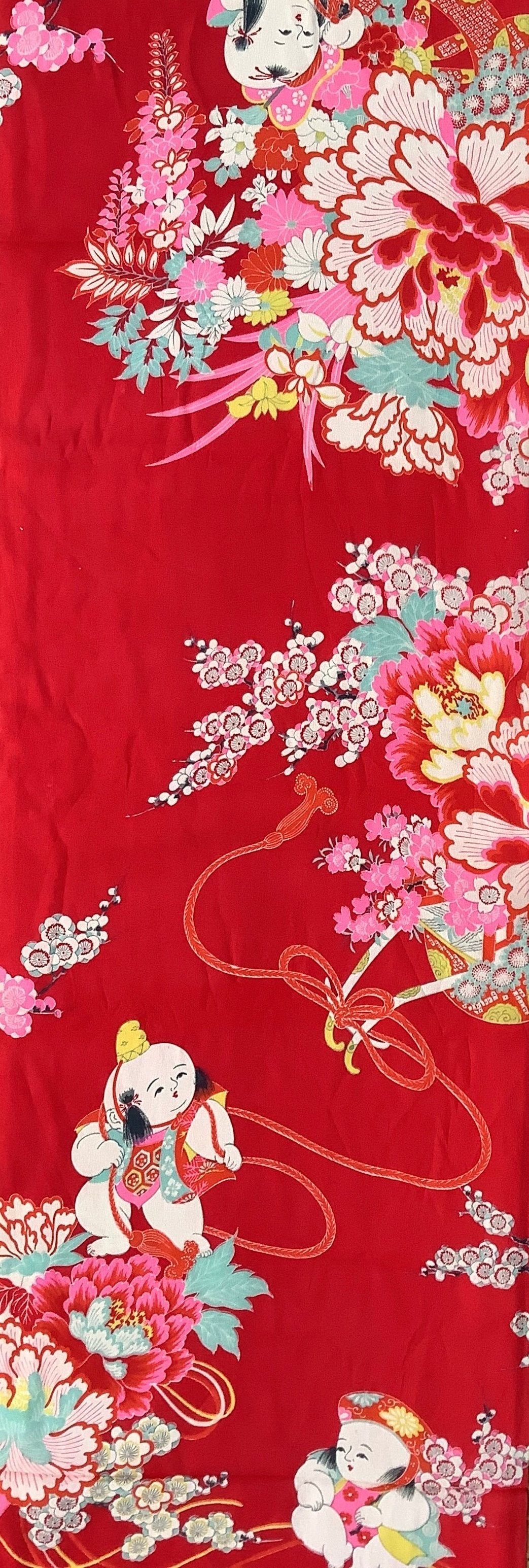 着物・浴衣 Vintage Silk Kimono Goshoguruma Vintage Silk Floral Kimono - OSFM | G O S S A M E R