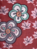 7914:1930s Meisen Silk, pinwheel-flowers, closeup
