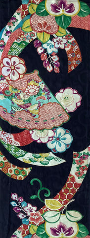 7946: 1930s Kimono Silk, 59in, noshi