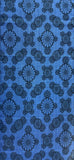 7958:1960s BlackBlueMums Ohshima Tsumugi silk 59 inches
