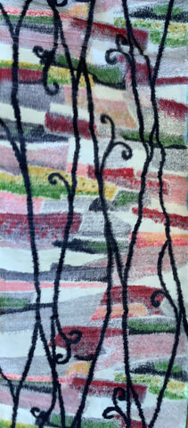 7990: Japan 1950s Meisen Silk Fabric