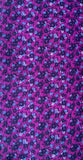 8003: 1940s Meisen SilkFloral pattern with small blue  and whiteflowers on a black and dark plum background 52 inches