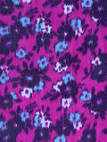 xtracloseup 8003: 1940s Meisen SilkFloral pattern with small blue  and whiteflowers on a black and dark plum background