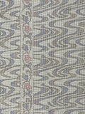 8006: 1980s Tsumugi Silk Textured fabric with wavy patterns and column, singular floral band