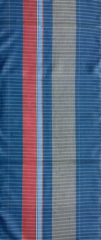 8031: 1970s Tsumugi Silk, Colorful Columns, long view