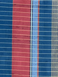 8031: Close-up of a fabric with red, blue, and white stripes.