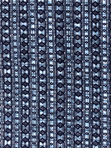 8041: 1960s Yukata Cotton Chainlink Bands, closeup 1, chainlink bands