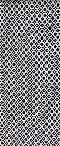 8042: 1930s Yukata Cltton, Geometric Grid, small elements, 57inch view