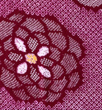 8043: 1960s Mock-Shibori Print  color accents on flowers