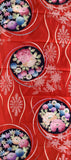 8053: 1960s Japan Kimono Silk, 58in. floral orbs