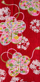 80562: 1930s Japan Decorative Silk, 40in. floral decorated pinwheels