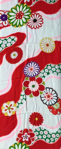 8057: 1950s Japan Silk, Mums, Streams, 58in.
