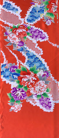 8070: 1980s Furisode Silk Piece deadstock,50 inches