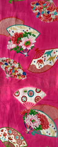 8078: 1930s Girls Ceremonial Kimono Silk Piece, 56 inches view