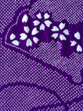 8080: Purple fabric with white floral patterns