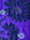 8081: 1930s Deadstock Silk, Chrysanthemums, daisy applique accents
