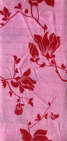 8088: 1980s Summer Silk, ShiboriPrint design, Iris or Climatis -long view