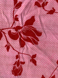 8088: 1980s Summer Silk, ShiboriPrint design, Iris or Climatis  closeup flower