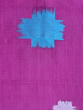 8089: 1970s Sheer silk with brocade plus designs, aqua blue at top